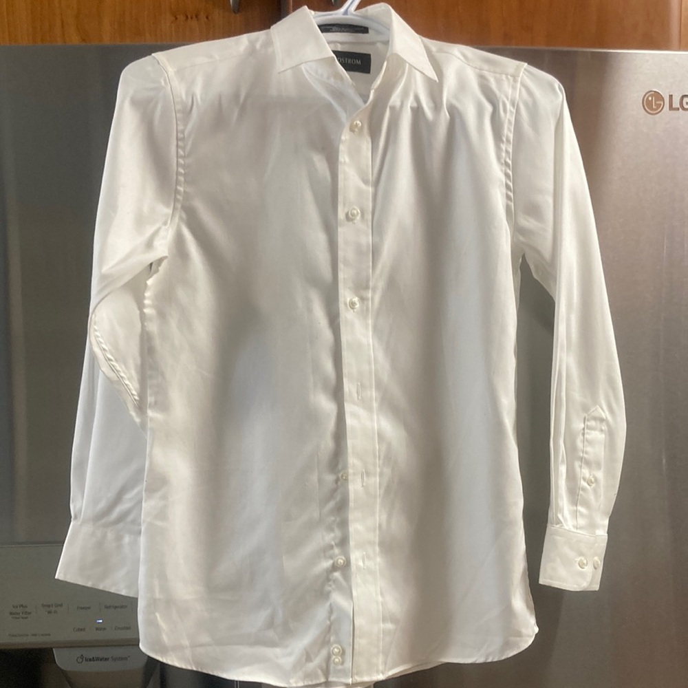 Nordstrom White Button Down Shirt Classic Formal Wear